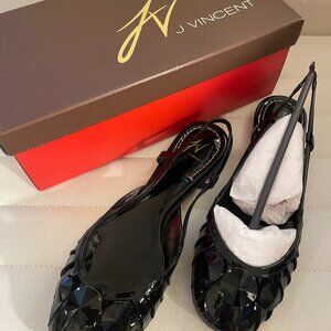 J Vincent Black Womens Sandals New in Box